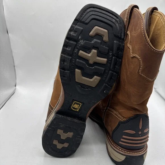 Dan Post Blayde Work Boots Mens 13 EW Steel Toe Waterproof Brown DP69482